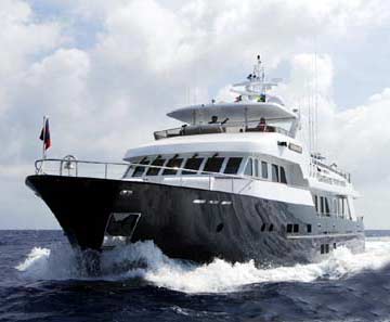 Expedition Yacht Under Way